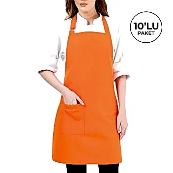 Alpaka Önlük - Turuncu (10'lu Paket)