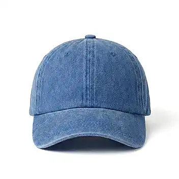 Mavi Yıkamalı Gabardin Şapka