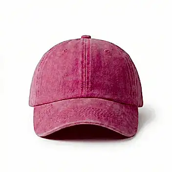 Koyu Pembe Yıkamalı Gabardin Şapka