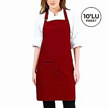 Alpaka Önlük - Bordo (10'lu Paket)