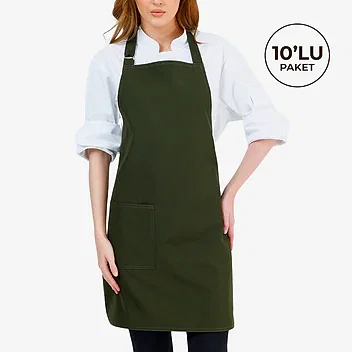 Alpaka Önlük - Haki (10'lu Paket)