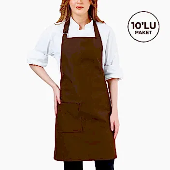 Alpaka Önlük - Kahverengi (10'lu Paket)