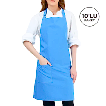 Alpaka Önlük - Mavi (10'lu Paket)