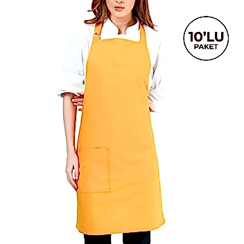 Alpaka Önlük - Sarı (10'lu Paket)