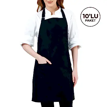 Alpaka Önlük - Siyah (10'lu Paket)