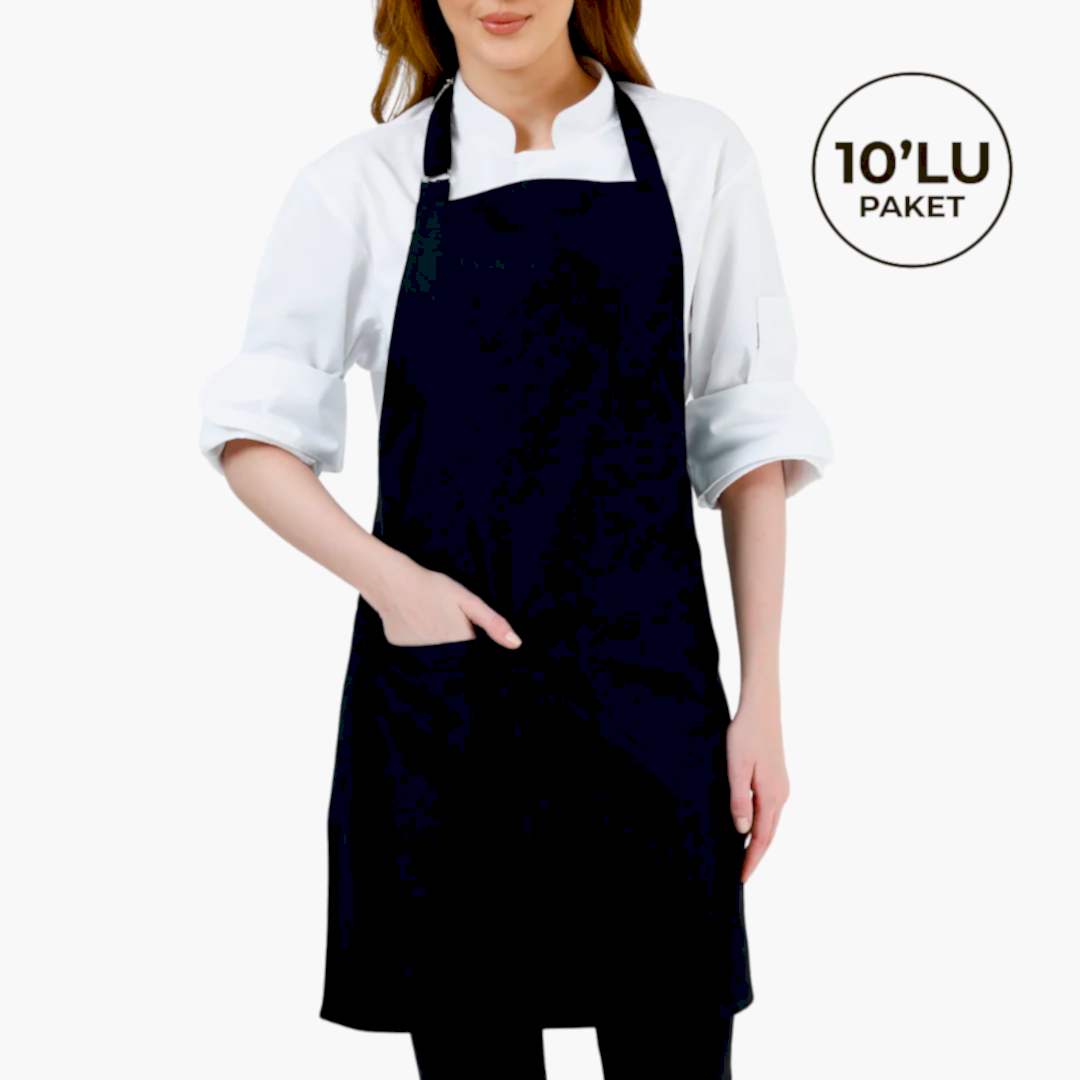 Alpaka Önlük - Siyah (10'lu Paket)