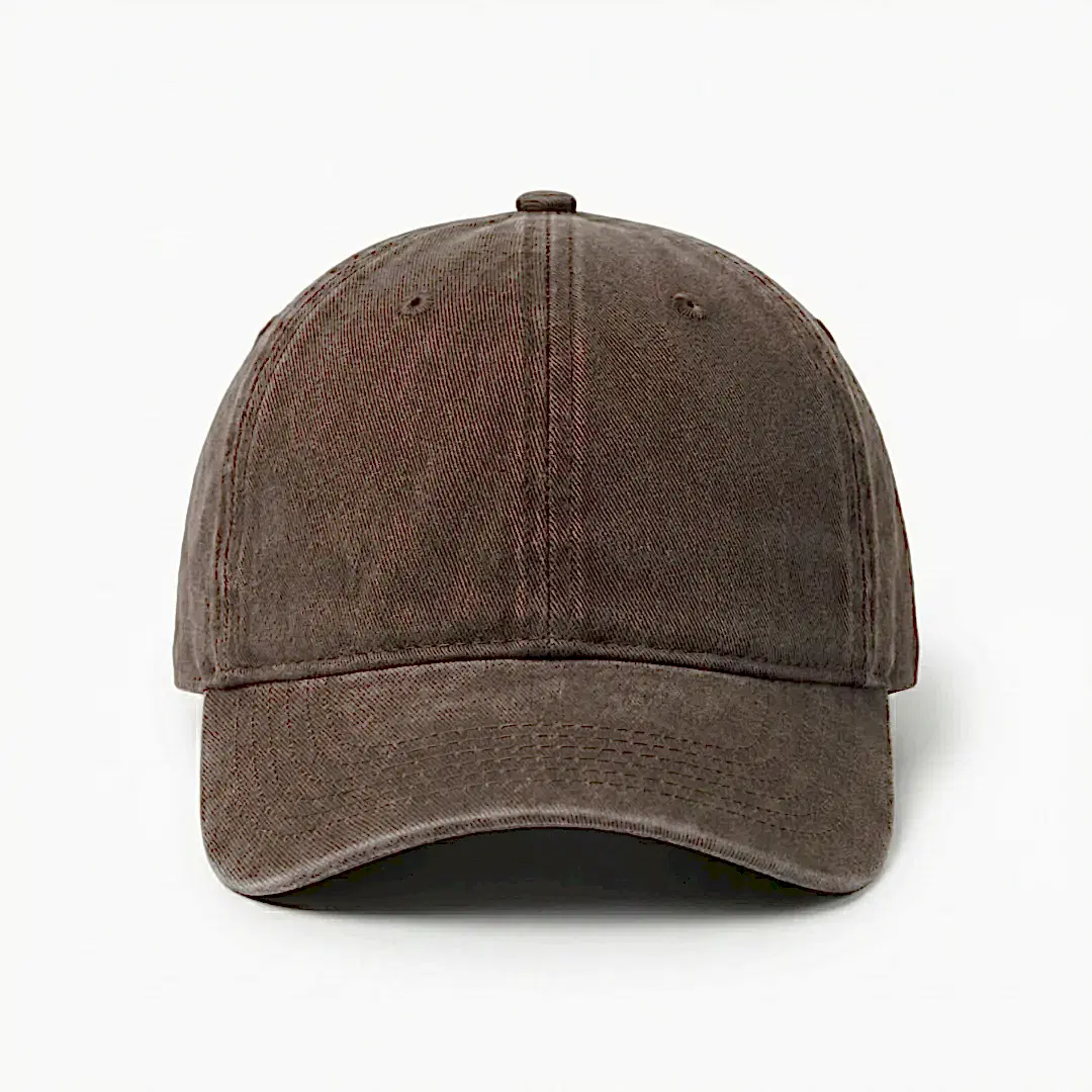 Kahverengi Yıkamalı Gabardin Şapka