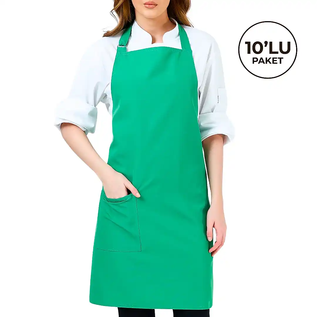 Alpaka Önlük - Açık Yeşil (10'lu Paket)