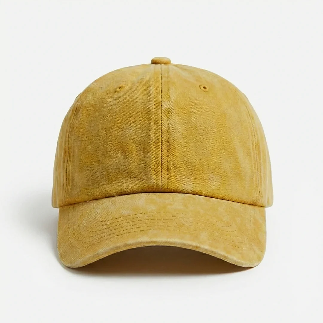 Sarı Yıkamalı Gabardin Şapka