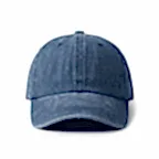 Koyu Mavi Yıkamalı Gabardin Şapka