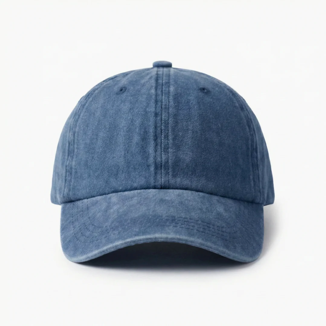 Koyu Mavi Yıkamalı Gabardin Şapka