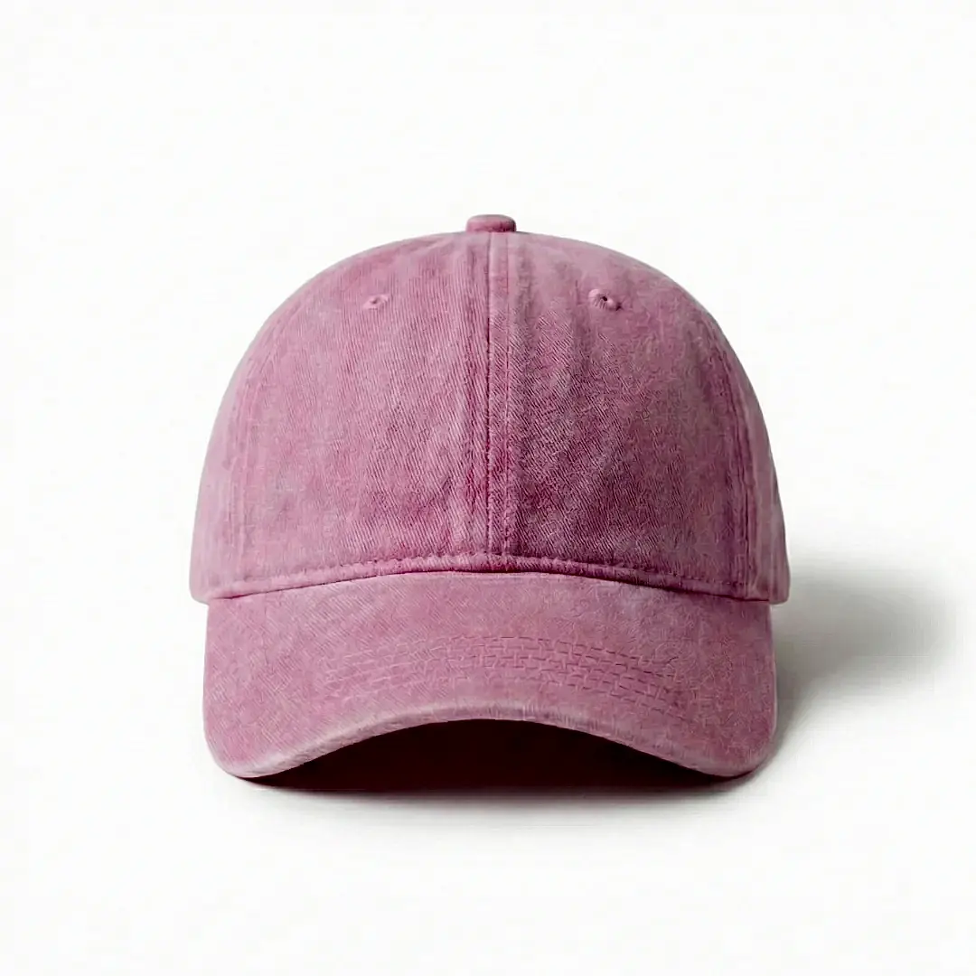 Açık Pembe Yıkamalı Gabardin Şapka