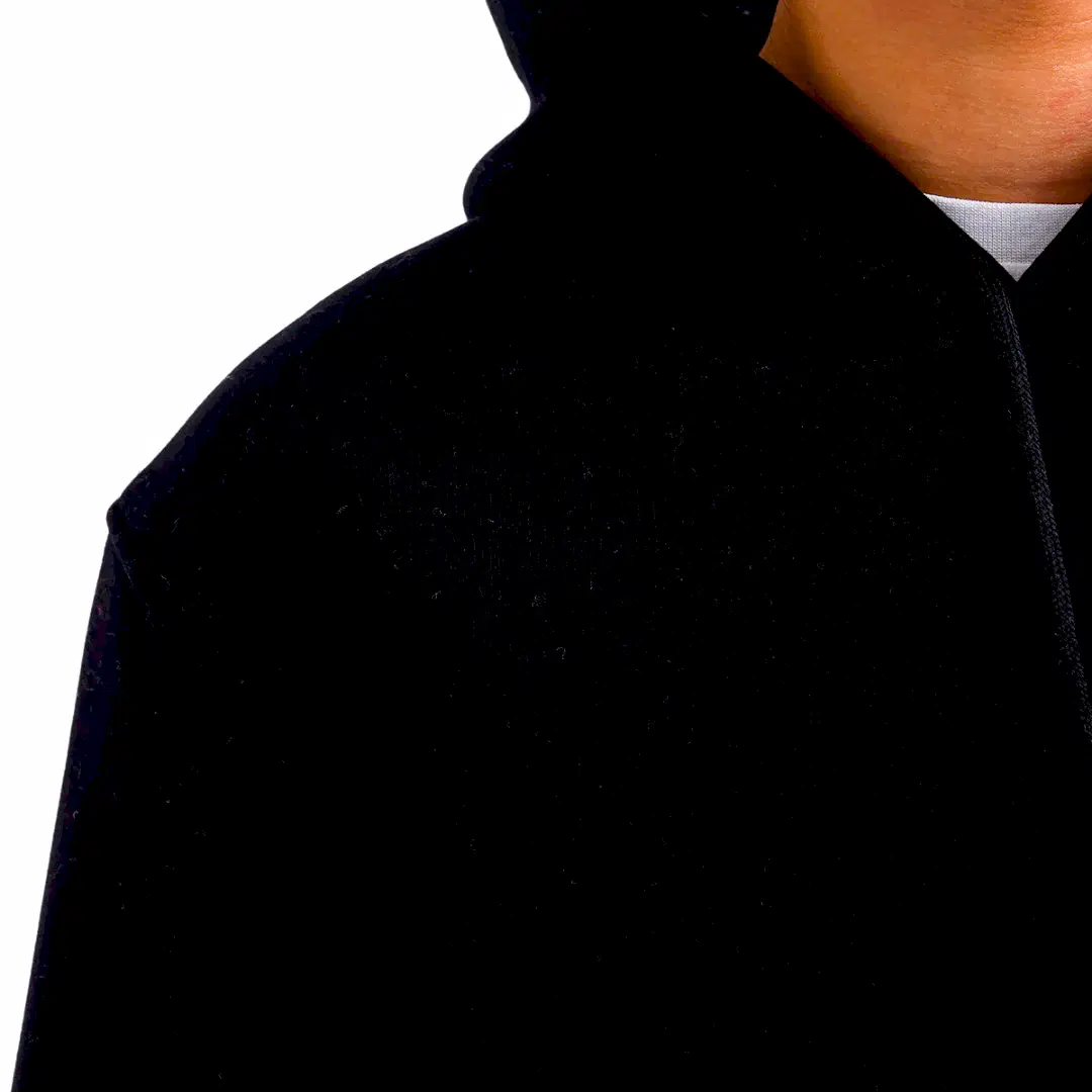 Siyah Kapüşonlu Sweatshirt