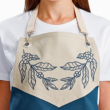 Hazır Nakışlı Önlükler - Kahve Yaprakları Seastone