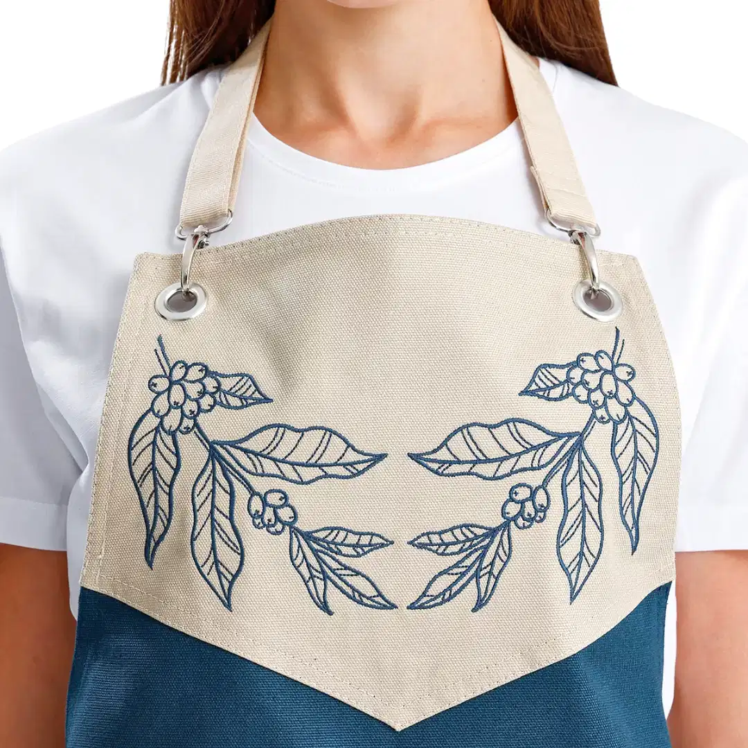 Hazır Nakışlı Önlükler - Kahve Yaprakları Seastone