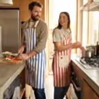 Love Stripe Çift Önlük Seti