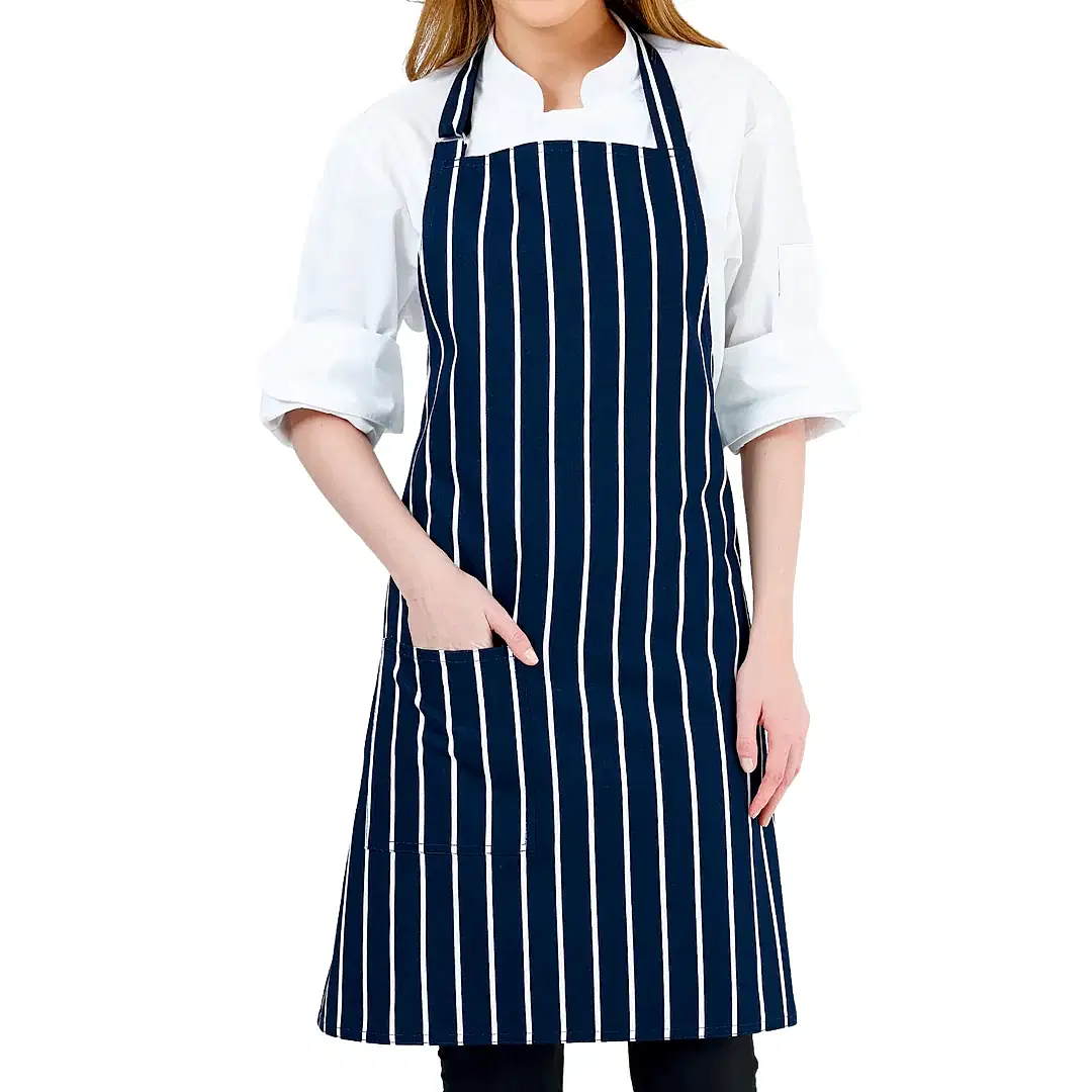Alpaka Önlük - Lacivert Beyaz Çizgili (10'lu Paket)