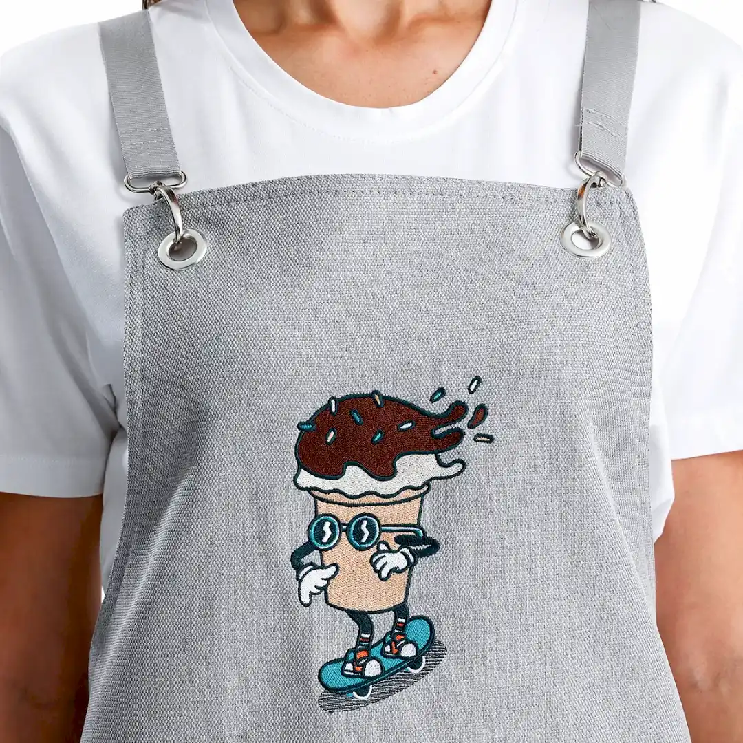 Hazır Nakışlı Önlükler - Dondurma Gümüş Gri