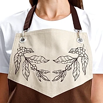 Hazır Nakışlı Önlükler - Kahve Yaprakları Kahverengi