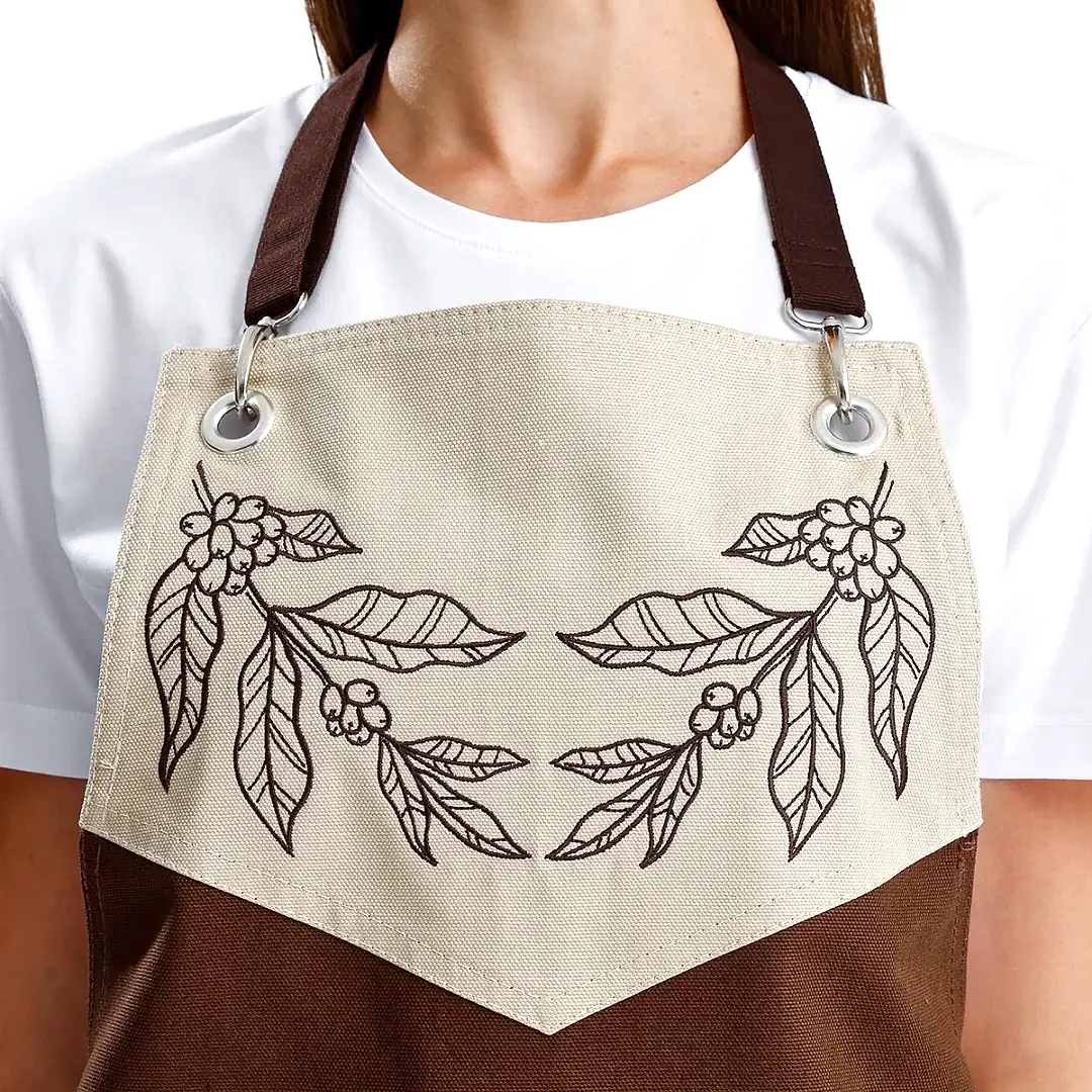 Hazır Nakışlı Önlükler - Kahve Yaprakları Kahverengi