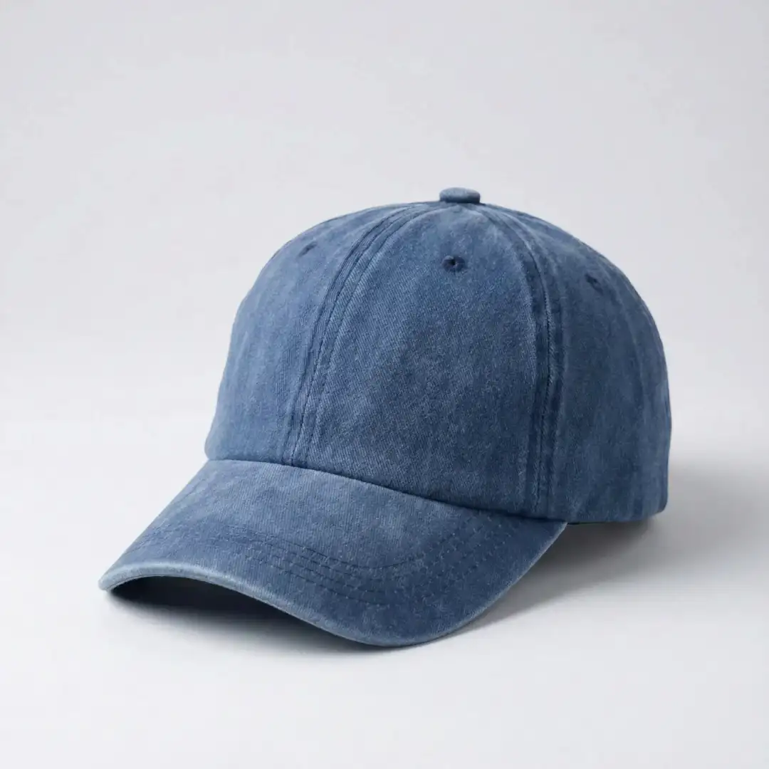 Koyu Mavi Yıkamalı Gabardin Şapka