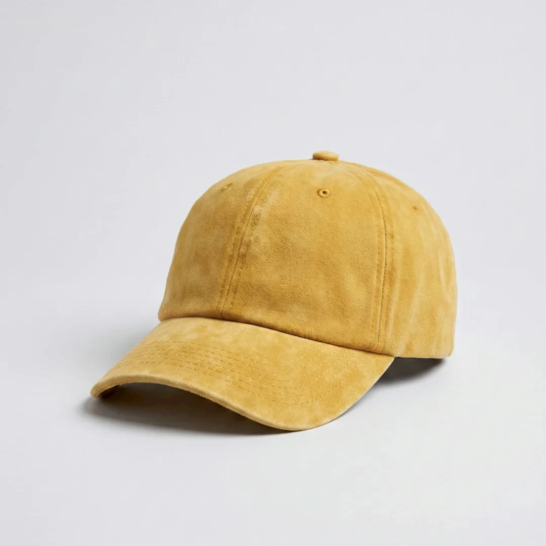 Sarı Yıkamalı Gabardin Şapka