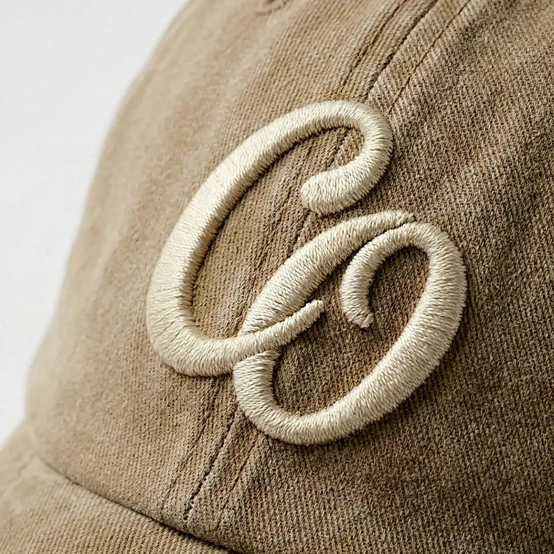 Bej Yıkamalı Gabardin Şapka