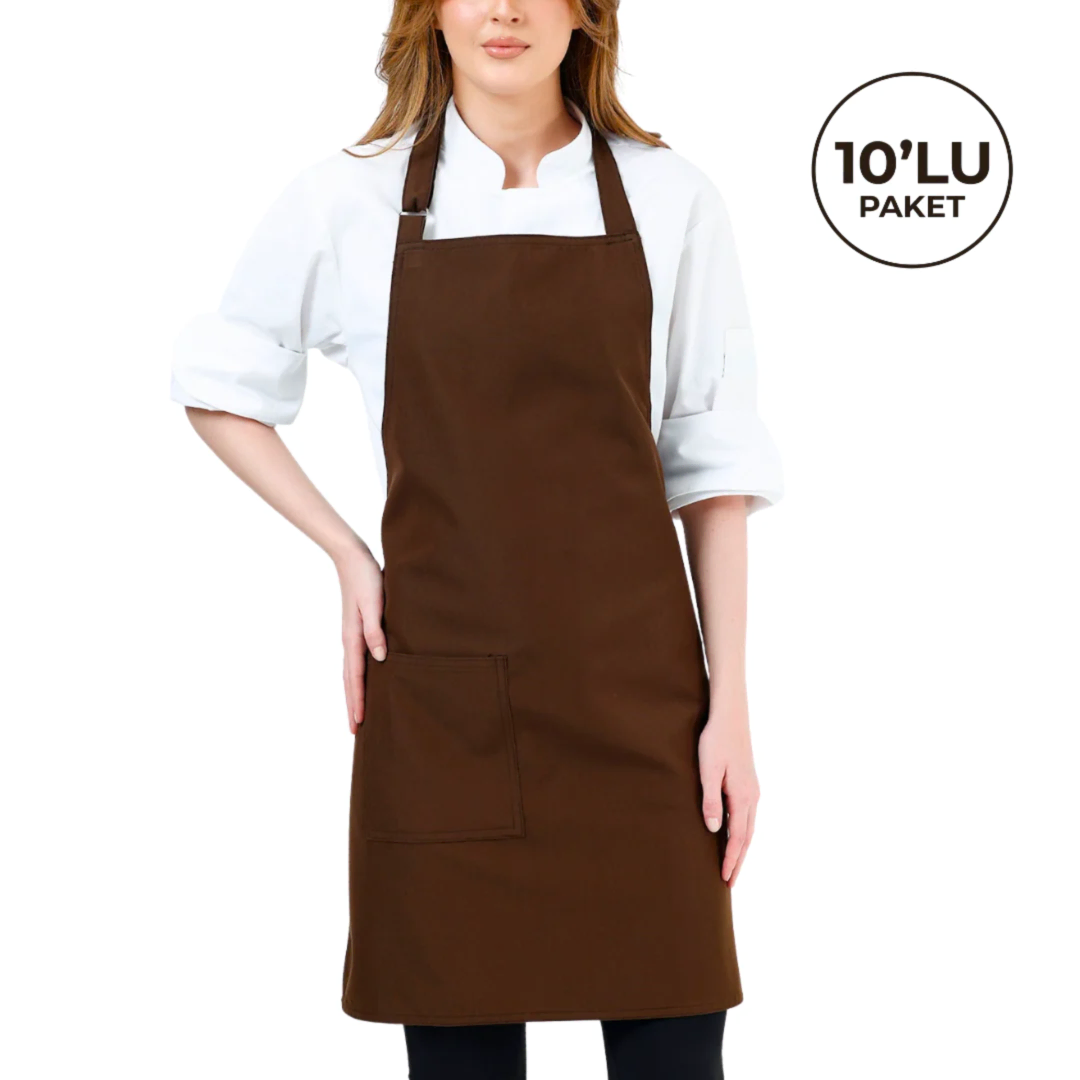 Alpaka Önlük - Kahverengi (10'lu Paket)