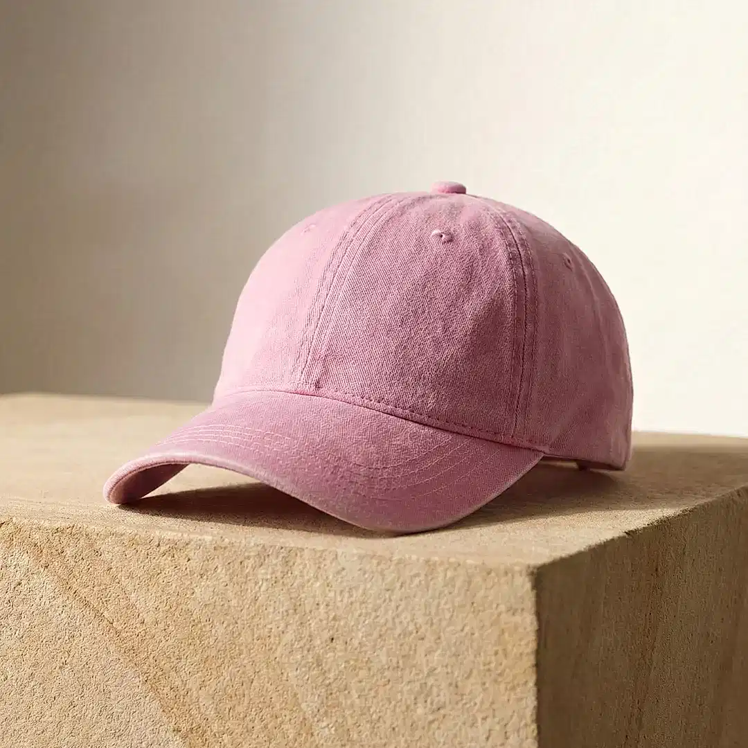 Açık Pembe Yıkamalı Gabardin Şapka