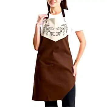 Hazır Nakışlı Önlükler - Kahve Yaprakları Kahverengi