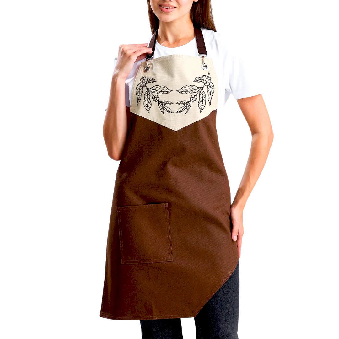 Hazır Nakışlı Önlükler - Kahve Yaprakları Kahverengi