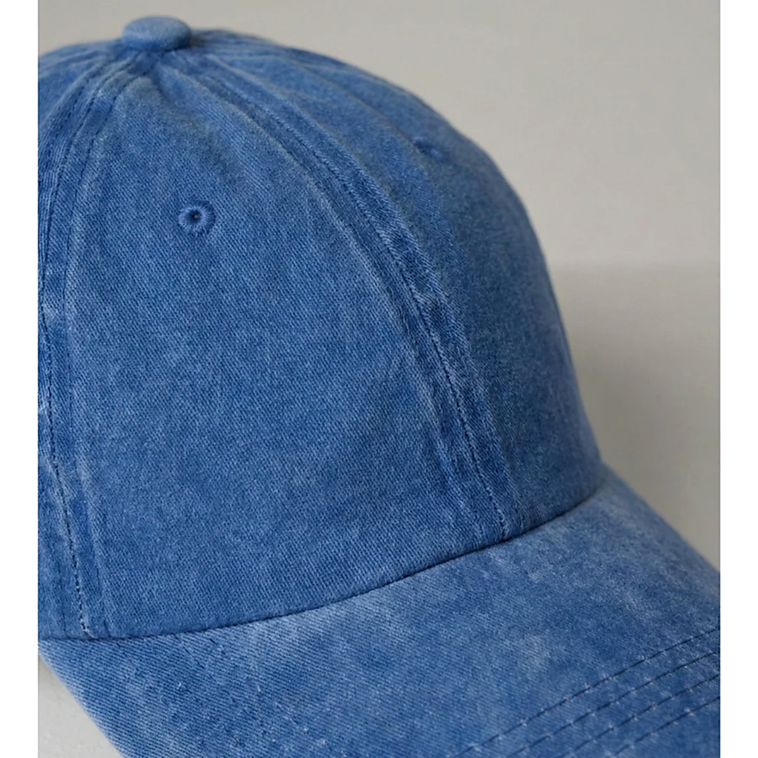 Mavi Yıkamalı Gabardin Şapka