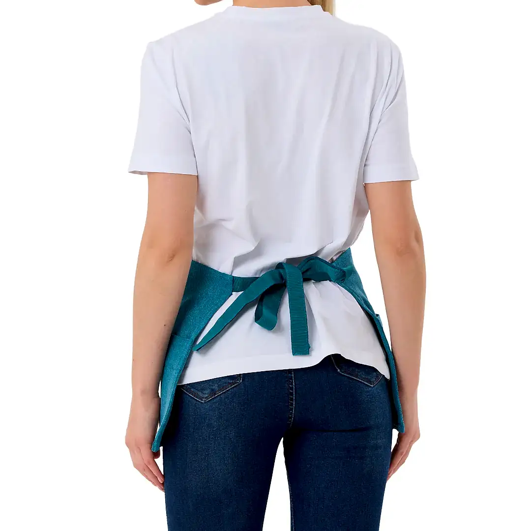 Stockholm Bistro Önlük - Petrol Mavisi