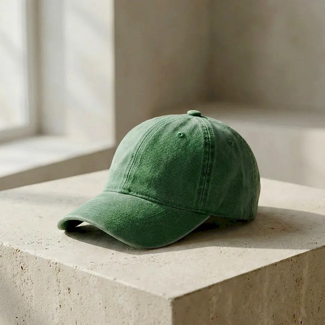 Yeşil Yıkamalı Gabardin Şapka