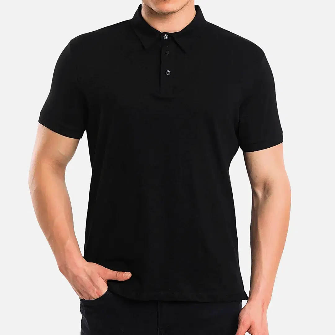 Siyah Polo Yaka T-shirt