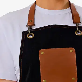 Madrid Önlük - Siyah Kot (Denim)