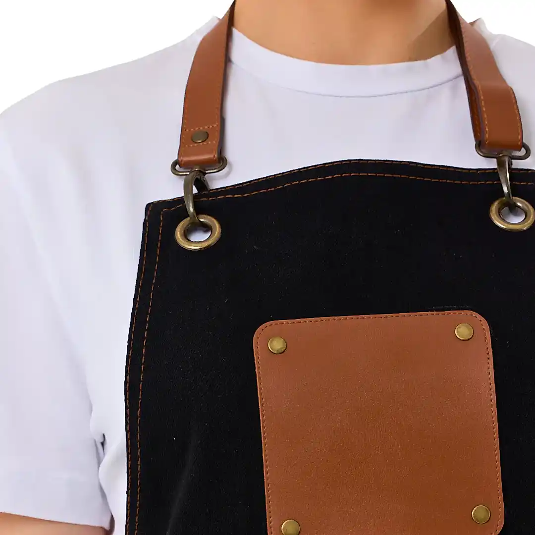 Madrid Önlük - Siyah Kot (Denim)