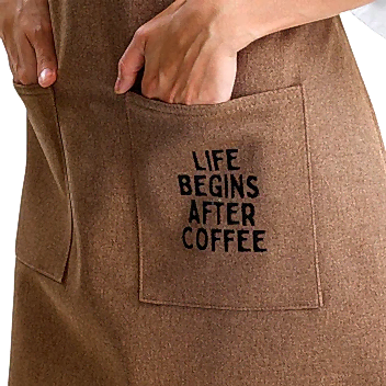 Hazır Nakışlı Önlükler - Life Begins After Coffee Sele