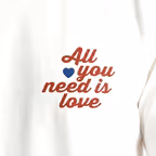 All You Need is Love Baskılı Beyaz T-shirt