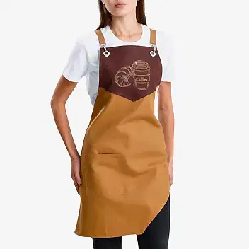 Hazır Nakışlı Önlükler - Kahve Kruvasan