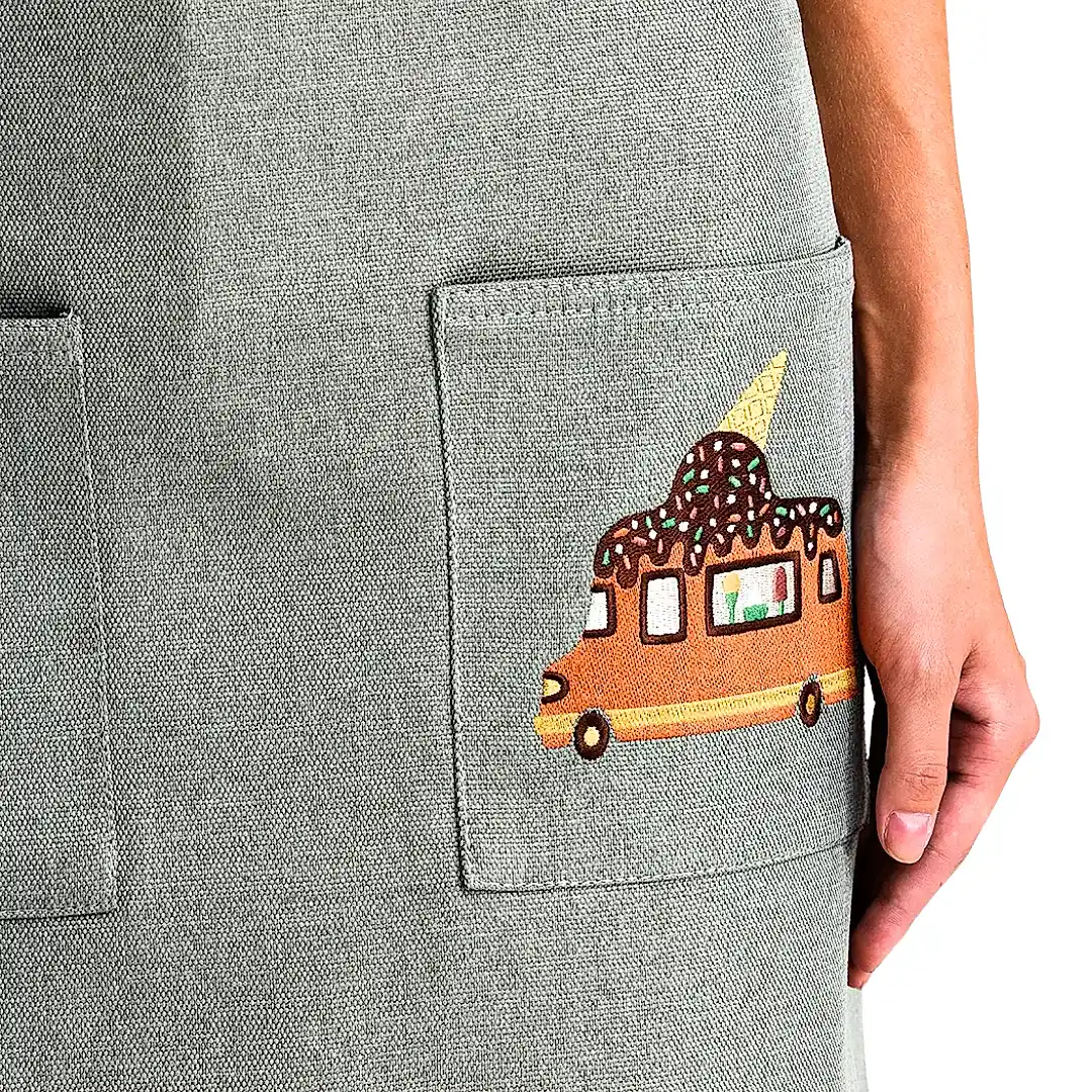 Hazır Nakışlı Önlükler - Dondurma Adaçayı Yeşili