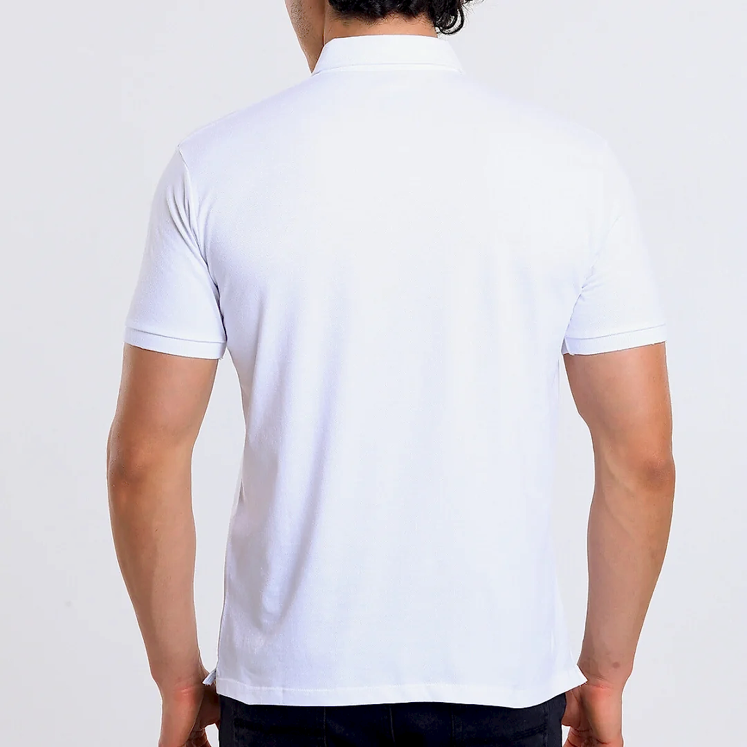 Beyaz Polo Yaka T-shirt