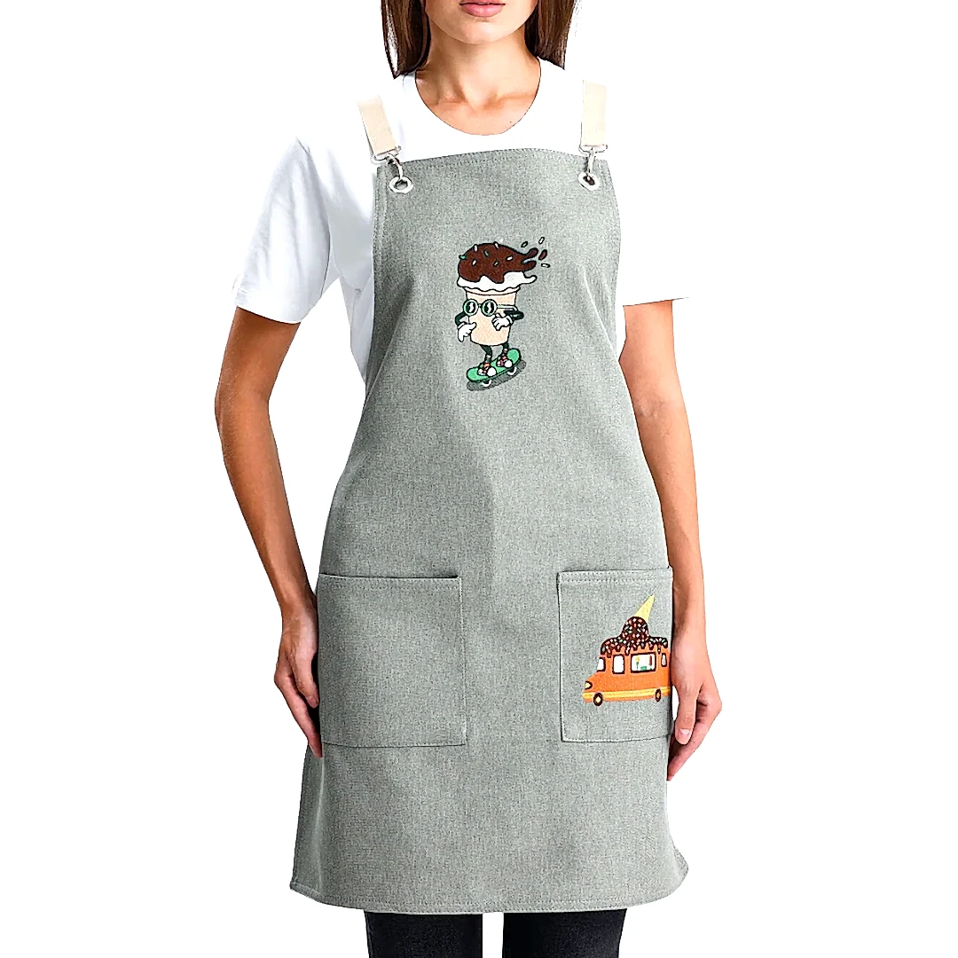 Hazır Nakışlı Önlükler - Dondurma Adaçayı Yeşili