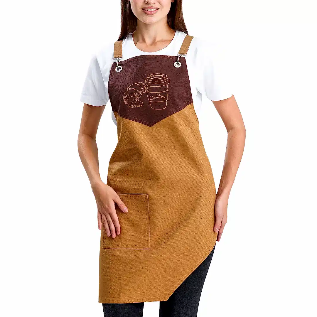 Hazır Nakışlı Önlükler - Kahve Kruvasan