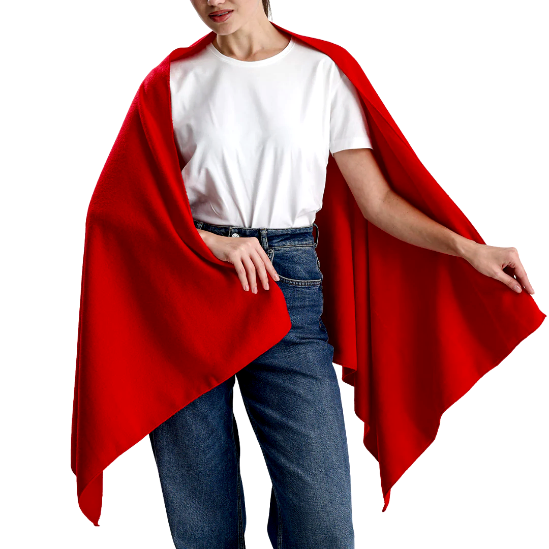 Kırmızı Polar Şal