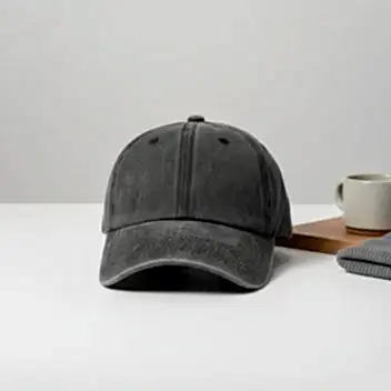 Antrasit Yıkamalı Gabardin Şapka