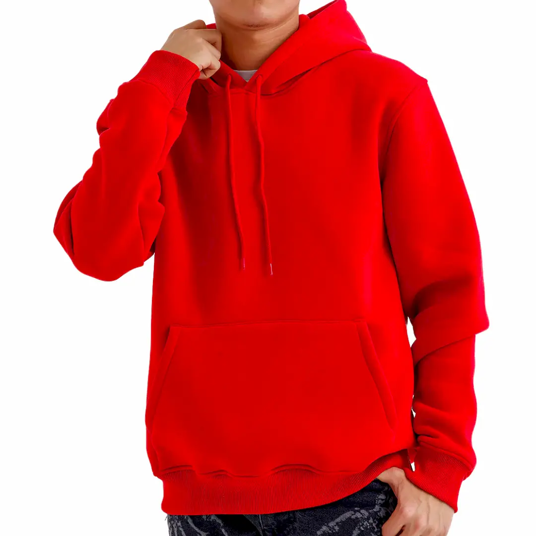 Kırmızı Kapüşonlu Sweatshirt