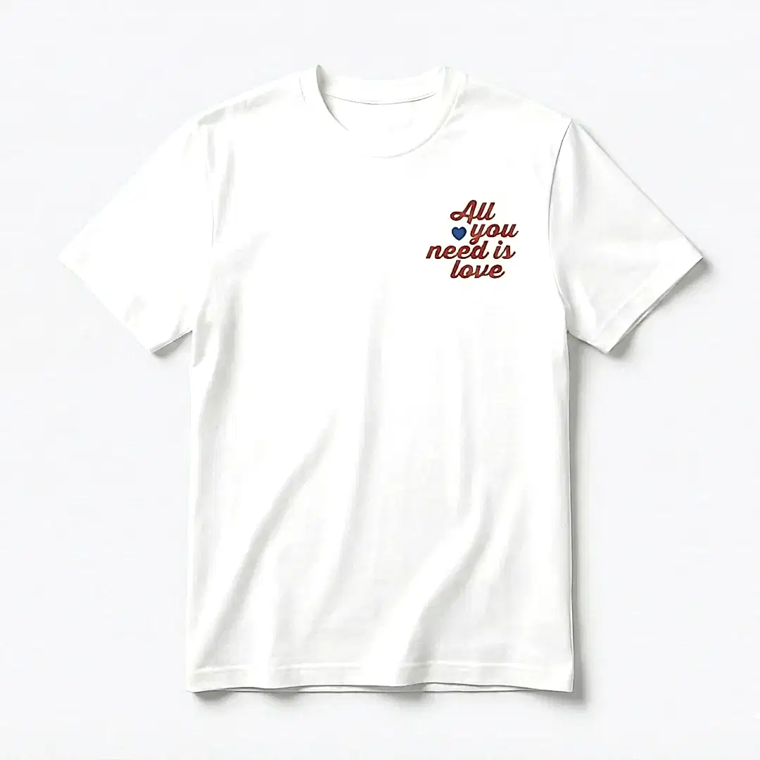 All You Need is Love Baskılı Beyaz T-shirt