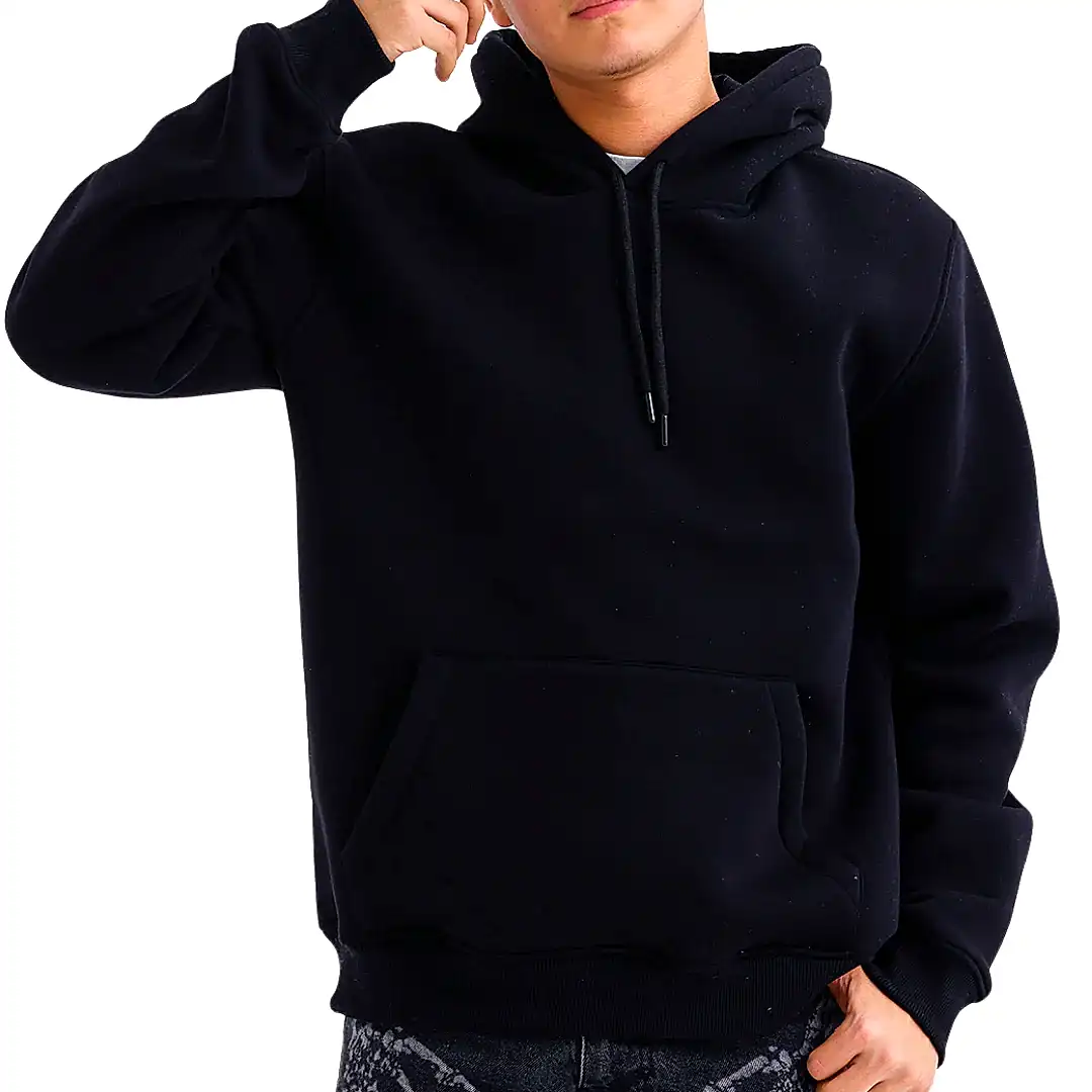 Siyah Kapüşonlu Sweatshirt