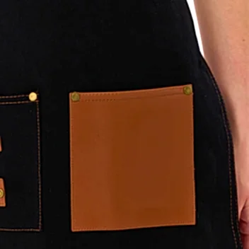 Madrid Önlük - Siyah Kot (Denim)